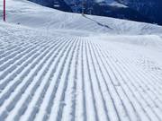 Perfectly groomed slope in Bellwald