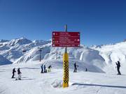 Signposting in the Andermatt/Sedrun ski area