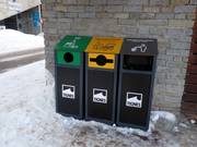 Waste separation in the Tignes/Val d'Isère ski area