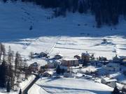 View of the practice slope in Tarasp