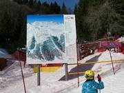 Information board at the chairlift B. Laleto 1