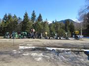 The snow cannons have done their job