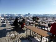 Beautiful view from the terrace of the self-service Panoramarestaurant