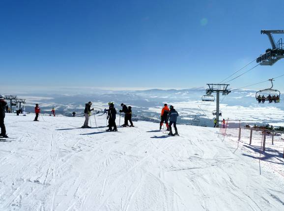 View of the valley from the mountain station