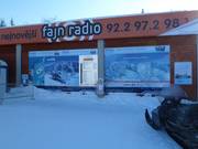 Information boards at the ticket office