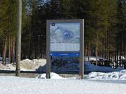 Slope map in the ski resort