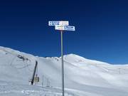 Slope signage in the Saint-Lary-Soulan ski area