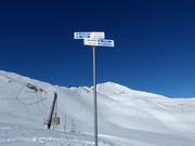 Slope signposting in the ski resort of Saint-Lary-Soulan