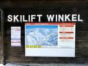 Trail map at the Winkel lift