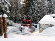 The snow groomer from Kellerjoch