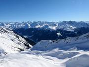 View from Grasjoch towards the Nova ski area section