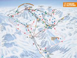 Trail map Stubai Glacier (Stubaier Gletscher)