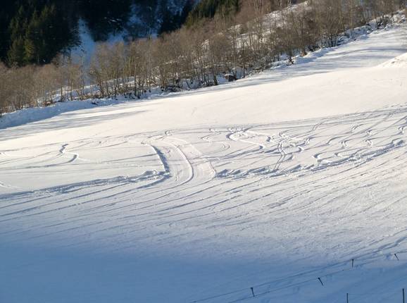 The slope at the ski lift
