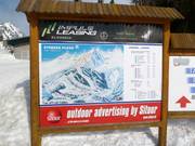 Slope map at the valley station Štrbské Pleso