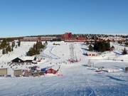 Beginner slopes at the Minken lifts in Högfjället
