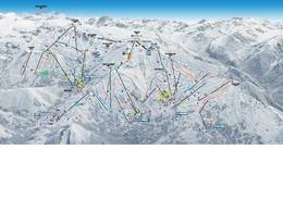 Trail map Les Sybelles – Le Corbier/La Toussuire/Les Bottières/St Colomban des Villards/St Sorlin/St Jean d’Arves