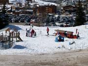 Playground at the edge of the piste in Alpe d'Huez
