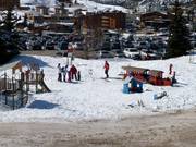 Playground at the edge of the slope in Alpe d'Huez
