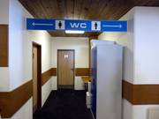 Well-maintained sanitary facilities at the peak