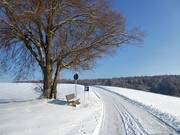 Getting to the ski lift in Landsberied