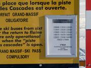 Information about the ski bus departure times