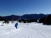 Snowmaking with lances at Milchhäusl-6er-Express