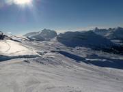 View over the ski area in Flaine