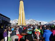 Après-ski at the Giggijoch before the descent into the valley
