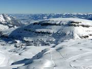 View from Chäserrugg (2262 m) to Gamserrugg (2076 m)