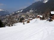 View of car-free Wengen