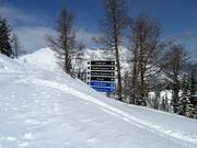 Slope signage at Castle Mountain