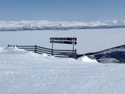 Slope signage in the Björkliden ski area