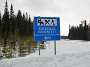 Sign to the Kirikeskus ski resort