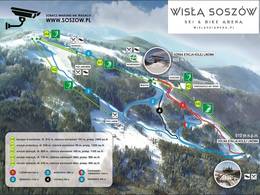 Trail map Soszów – Jawornik (Wisła)