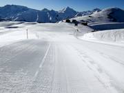 Freshly groomed slope in Ischgl
