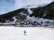 Practice slope at the Gampenlift