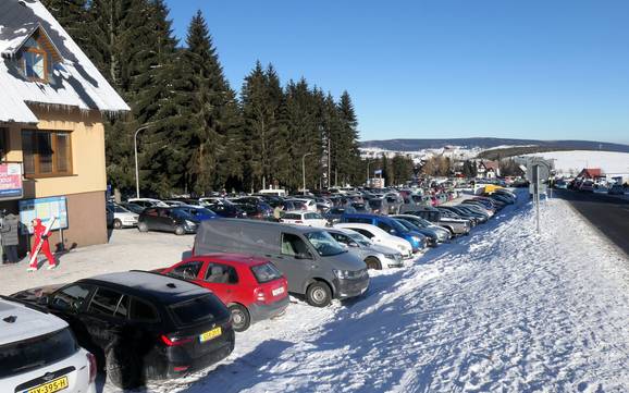 Ústí nad Labem Region (Ústecký kraj): access to ski resorts and parking at ski resorts – Access, Parking Klínovec (Keilberg)