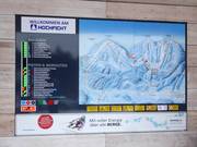 Slope map with current information at the valley station Skiarena Hochficht