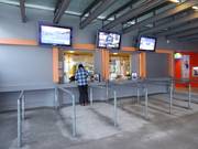 Well-maintained ticket desk areas