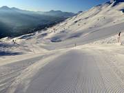 Start of the ski day in Arosa Lenzerheide