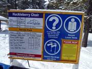 Information board at the lift entrance