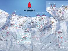 Trail map La Plagne (Paradiski)