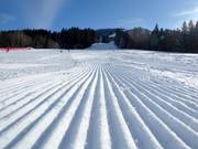Very well-groomed slopes in the Buron ski area