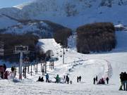 Practice slope with rope lift