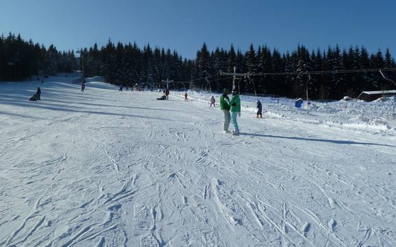 Ski resorts for beginners in the Ústí nad Labem Region (Ústecký kraj) – Beginners Keilberg (Klínovec)