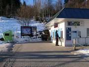 Well-maintained ticket area