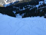 Steep Klostertal descent Bärenloch