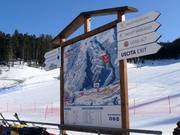 Information board in the ski area
