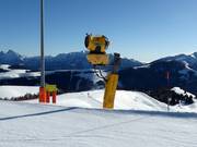 High-performance snow cannon in the Lagorai ski area