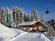 Ski lodge at the Hochzillertal valley run